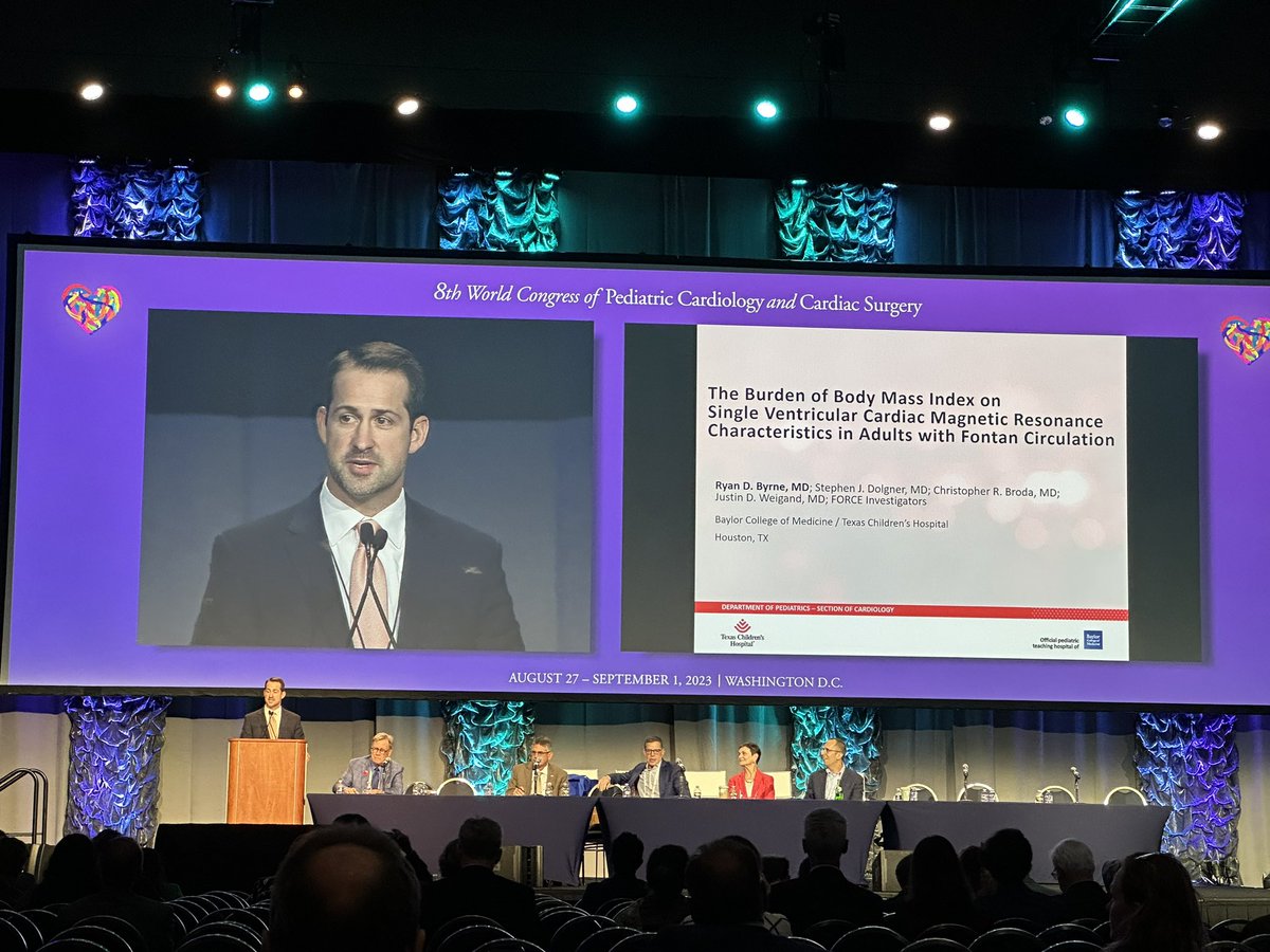 Congrats to our star @TCHheartcenter fellow @ryandbyrne1 on a fabulous presentation as the best ACHD abstract! @8thWCPCCS2023 Obesity matters in our Fontans and results in important findings on CMR. #PedsCardiology