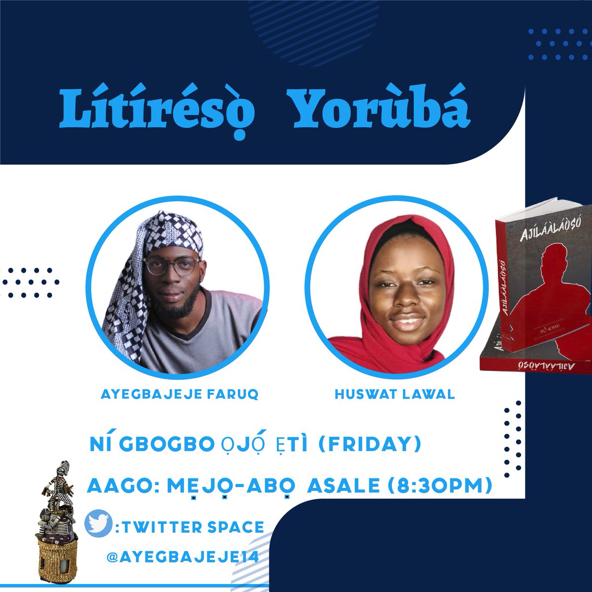 Litireso_Yoruba's tweet photo. Òtìrìkogì ọmọ Onígbaọta  is our current read!
The book is about a powerful hunter that went in search of a mysterious sword in a mysterious forest because of a mysterious child. 
Join us tomorrow to listen to another amazing  episode of the book. 
Yorùbá Literature and depth🤝 https://t.co/f5Igy9KHmq