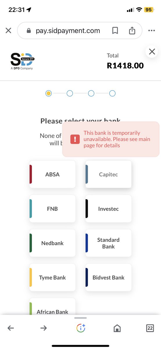 CathyCattz's tweet photo. Yoo capitec😞😞😞lapho im trying to book a flight for tomorrow morning @CapitecBankSA https://t.co/7ADKpgAgET