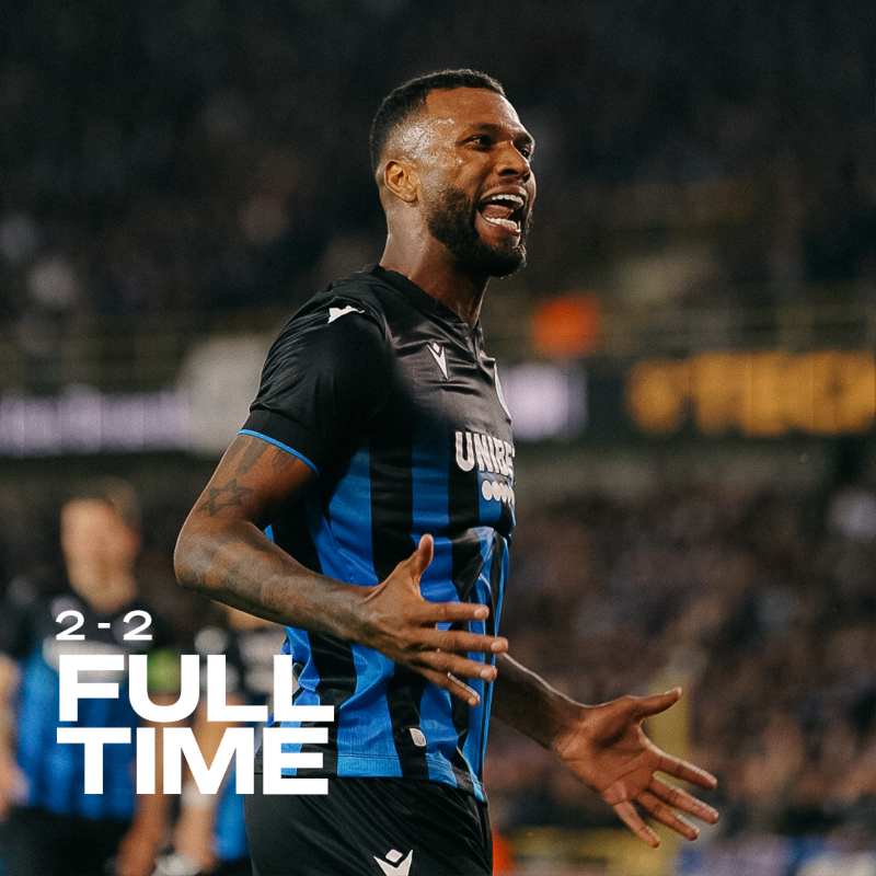 ClubBrugge's tweet photo. QUALIFIED!! We Are Bruges!! 💙🖤 #CLUOSA