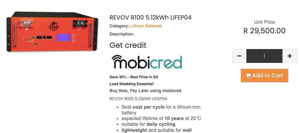 technoloinovat1's tweet photo. Revov  5.12kwh LIFEPO4
Call us for more details 
010 023 4182
074 497 1880 https://t.co/bxSDHiOc2o