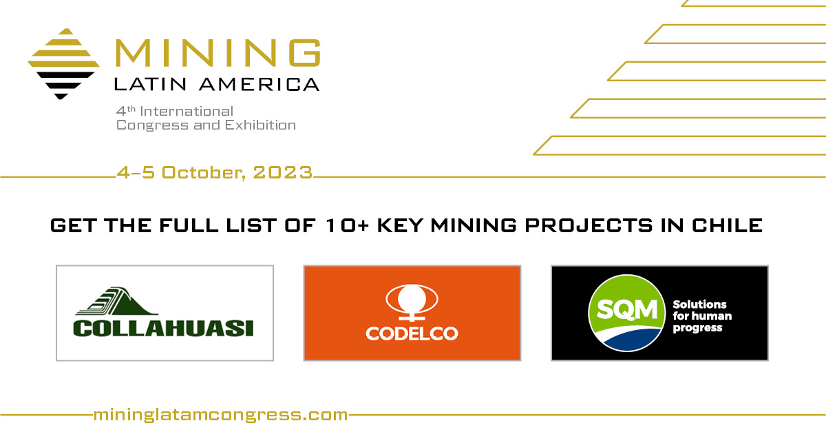 LatinVostock's tweet image. 🇨🇱 Cada día + empresas líderes de la industria #minera se suman al Congreso Internacional Minería Chile y América Latina 2023.
🗓 Oct 4 y 5 en Santiago de Chile
#collahuasi 
#codelco
#sqm