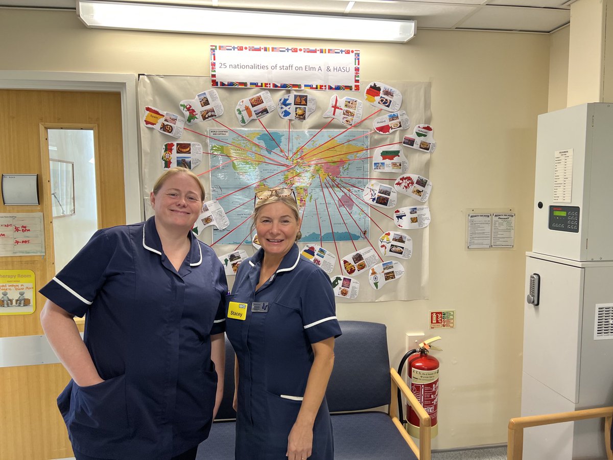 Celebrating international week across the Elm Floor # Elm A#Hasu #Elm C. Different cultures coming together and working as one team ! # very proud Matron .