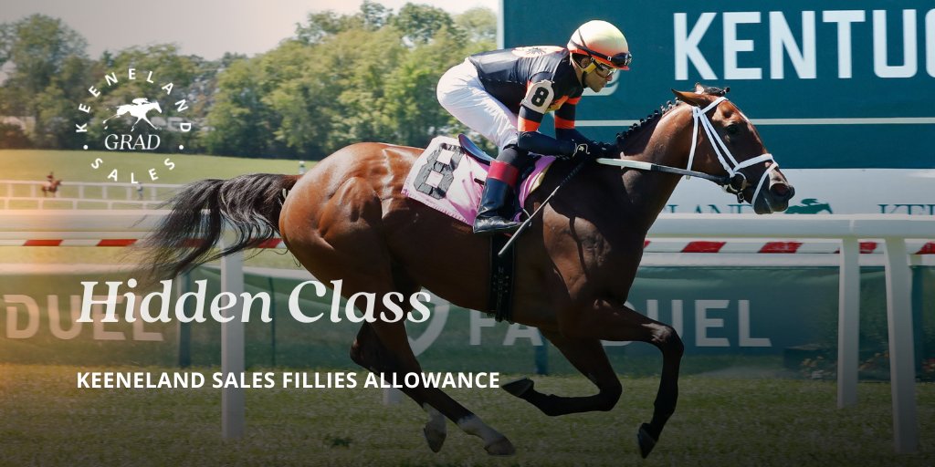 keenelandsales's tweet photo. Exciting day for #KeeSept grads as two-time #KeeGrad HIDDEN CLASS captures the Keeneland Sales Fillies Allowance at @KYDownsRacing! Congratulations to the connections! https://t.co/5pPXZ4ATXV
