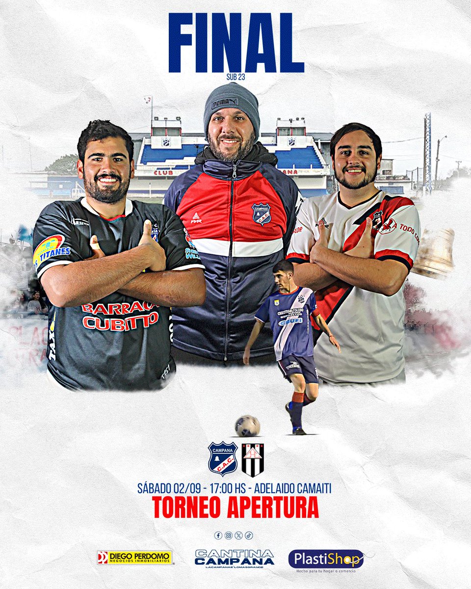 𝐅𝐈𝐍𝐀𝐋 𝐒𝐔𝐁 𝟐𝟑 🏆

📅 𝐒á𝐛𝐚𝐝𝐨 𝟎𝟐 𝐝𝐞 𝐬𝐞𝐩𝐭𝐢𝐞𝐦𝐛𝐫𝐞
🏟️ 𝐀𝐝𝐞𝐥𝐚𝐢𝐝𝐨 𝐂𝐚𝐦𝐚𝐢𝐭𝐢
⏰ 𝟏𝟕:𝟎𝟎 𝐡𝐬
🏆 𝐋𝐢𝐠𝐚 𝐦𝐚𝐲𝐨𝐫

¡𝐋𝐨𝐬 𝐩𝐢𝐛𝐞𝐬 definen él apertura en casa y necesitan de tu apoyo! 🔔

#ʟᴀᴄᴀᴍᴘᴀɴᴀᴇʟᴏᴍᴀꜱɢʀᴀɴᴅᴇ 🔵⚪️🔴