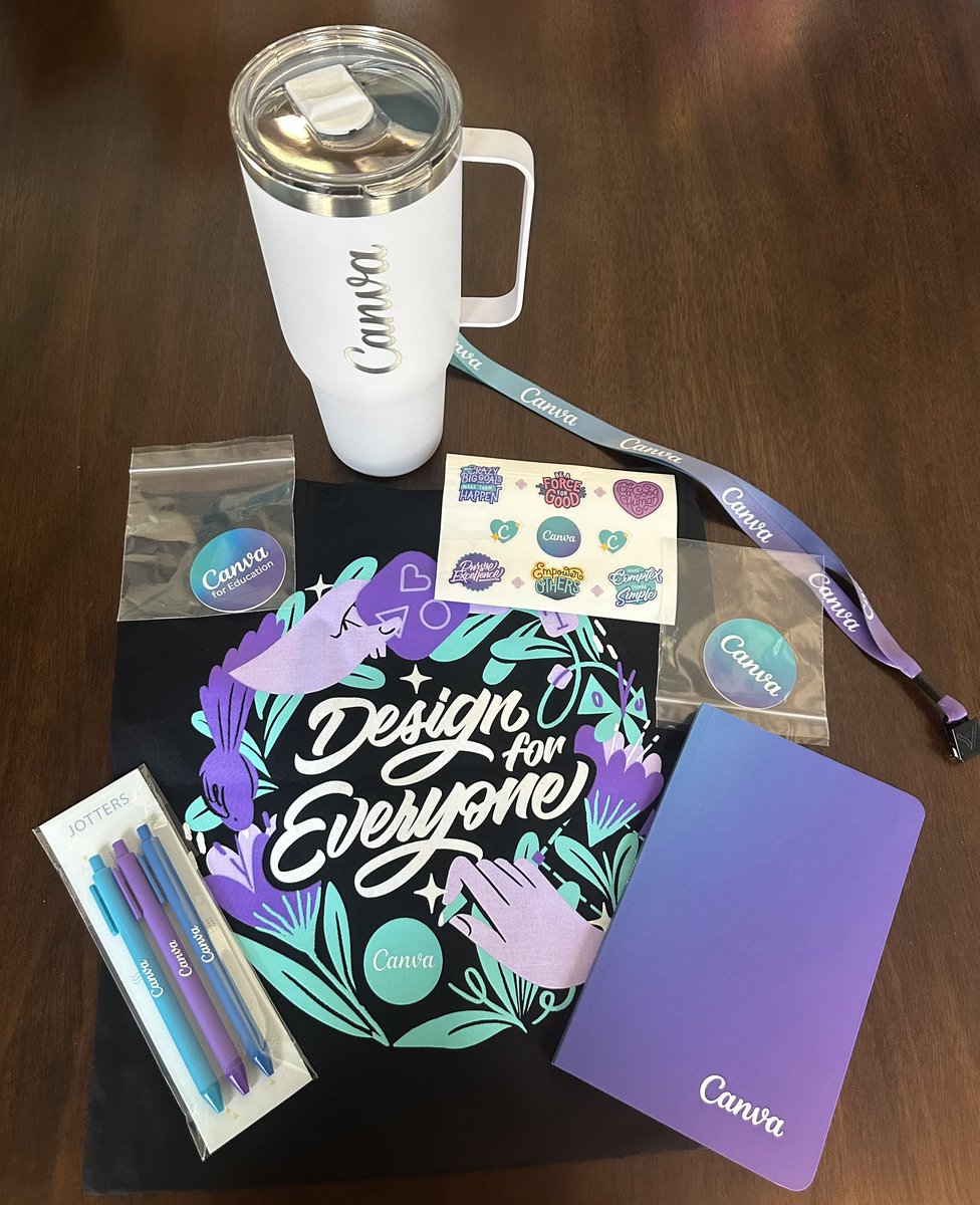 I’m so THRILLED to get my surprise from @CanvaEdu today!!! I am LOVING 😍 all my new @canva gear and I can’t wait to get to use it!!! Thank you so much @CanvaEdu & @canva!!!! #canvaedu #canva #mediaproduction #digitaldesign #computerscienceeducation #happyteacher