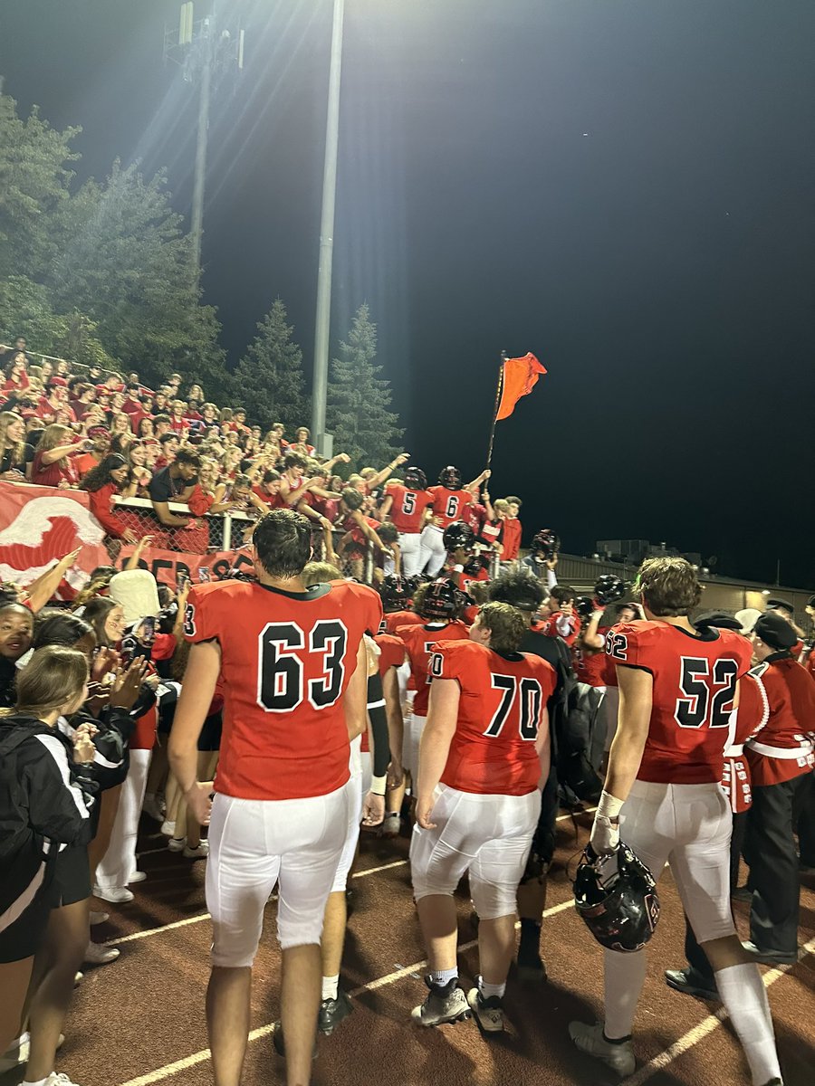 Churchillgames's tweet photo. Great game and an electric crowd at tonight’s 48-6 victory over Wayne. https://t.co/y7mGzmgpKF