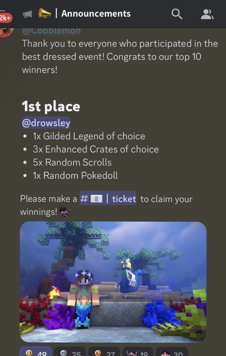 ashdrowsley's tweet image. Still in shock I won. ❤️ #cobblemon #minecraft #pokemon