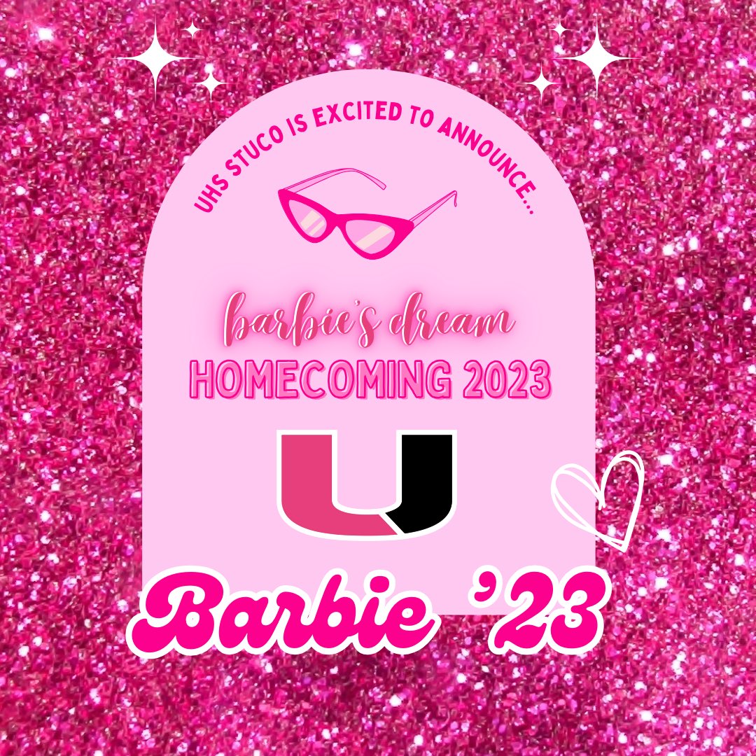 We’re excited to announce your 2023 Homecoming theme: Barbie’s Dream Hoco!! More details to come soon! 💕🌸💄👛👠🎀
