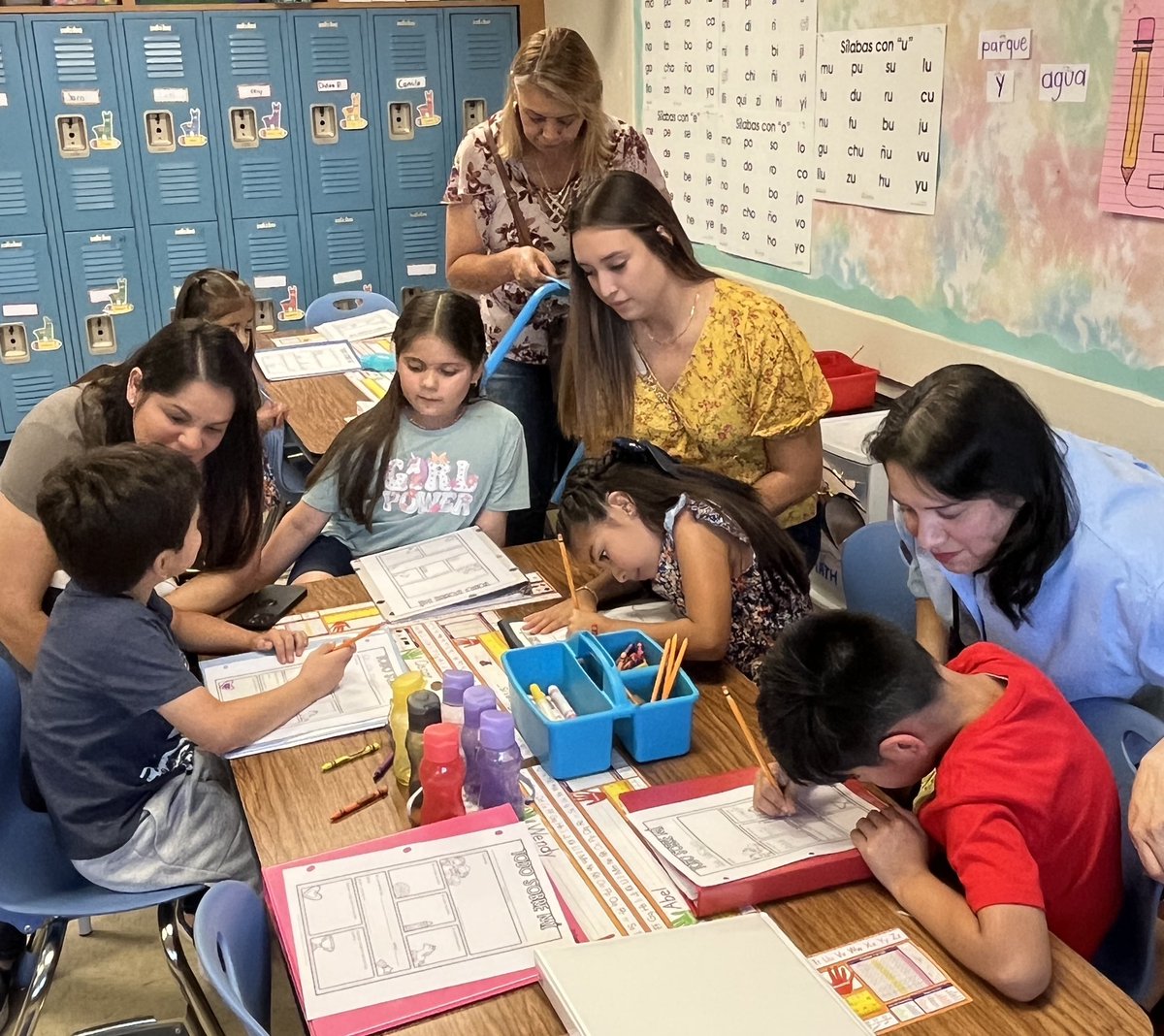 Students and parents working on academic goals together equals big success!  It was a great night at the JJA Academy Kickoff! #LeadIt!! <a href="/TheLeaderinMe/">The Leader in Me</a>  #Cisdleadstheway