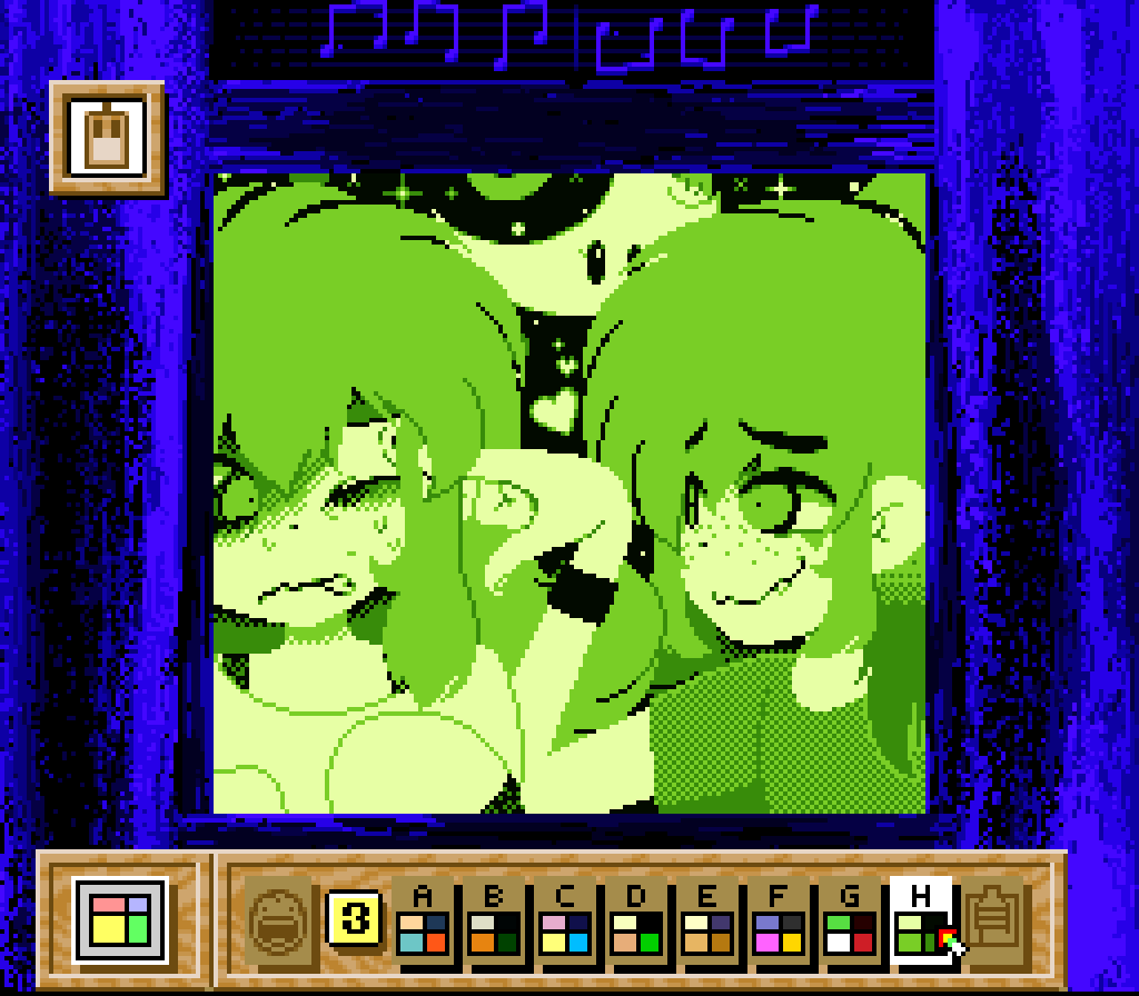 BlueKiddHazel's tweet photo. Okay, so I kiiind of cheated with this challenge and just straight up put my char's in a Super Game Boy 2. Unsure if I followed the SGB's "unique" color rules properly, but I already shattered a few rules, what's a few more?
(Actual palette in comments)
#PixelArt #GameBoyPalette https://t.co/VQ79x4uyQM