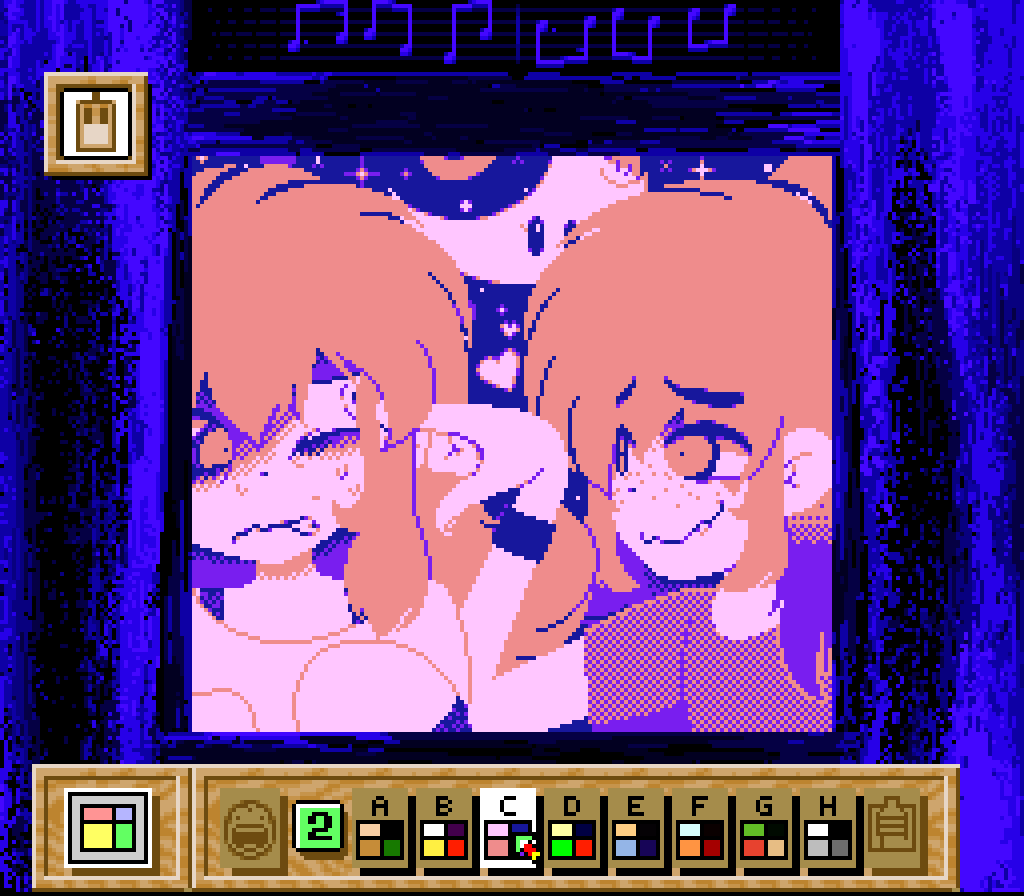 BlueKiddHazel's tweet photo. Okay, so I kiiind of cheated with this challenge and just straight up put my char's in a Super Game Boy 2. Unsure if I followed the SGB's "unique" color rules properly, but I already shattered a few rules, what's a few more?
(Actual palette in comments)
#PixelArt #GameBoyPalette https://t.co/VQ79x4uyQM