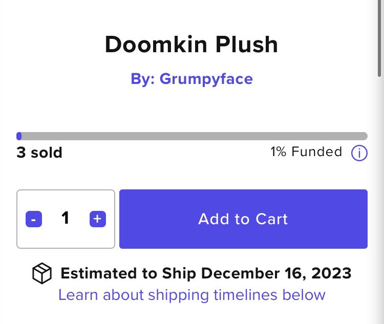 DaryoSharlah's tweet photo. Fill that bar friends! get a cute snuggle buddy and help out @Grumpyface !  

https://t.co/8Q82OGLgFF

#doomkin #evil #minion #plush 

@CastleDoombad @OneTopicAtATime https://t.co/mxVhvxvJlk