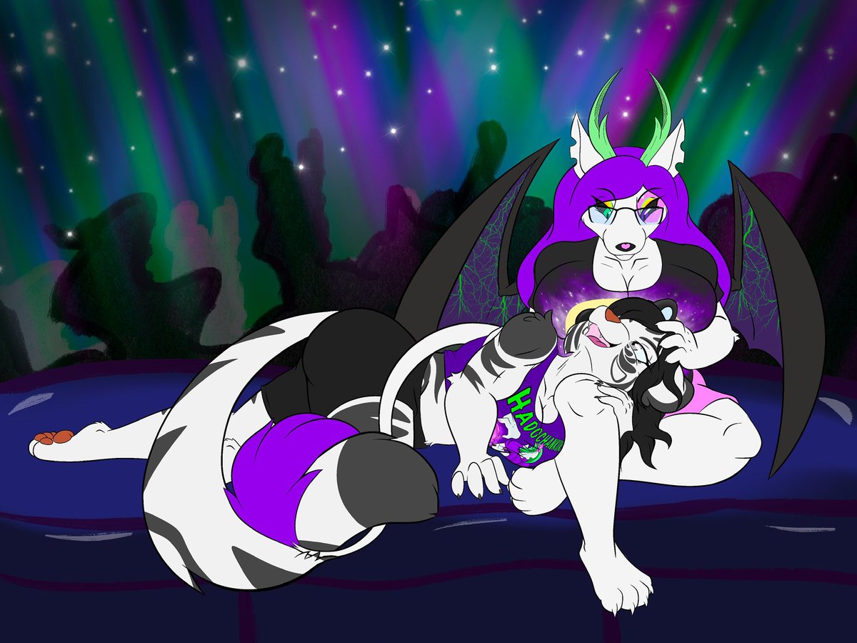 This is a wonderful work of art commissioned from the adorable <a href="/Nekotigerfire/">Nekotigerfire</a>.  I think they perfectly captured how much my beautiful tigress and I truly love and enjoy each other. 💜💜💜
