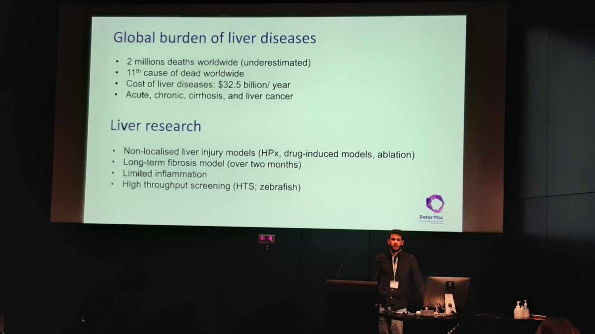 Learning how zebrafish can be used to study liver regeneration from @DrMelonMarc at the @MelbourneELBR symposium #mels2023