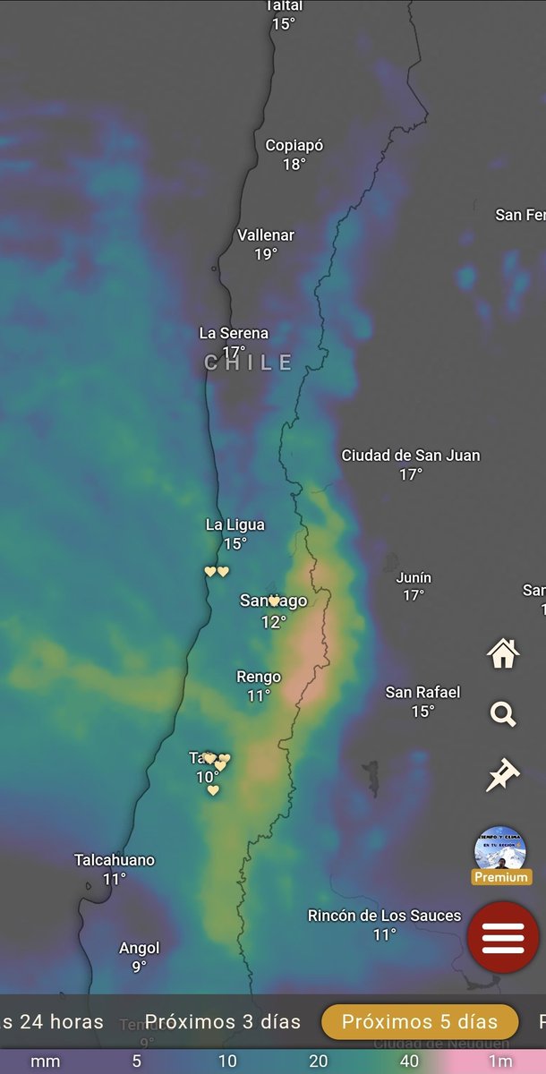 EdoWeatherman's tweet photo. Aviso por precipitaciones en norte chico y zona central.

Adjunto información sobre lluvias.

Si bien se ve lluvia fuerte en interior y cordillera, también caerá nieve y eso es bueno. https://t.co/8OA6i2iZoK