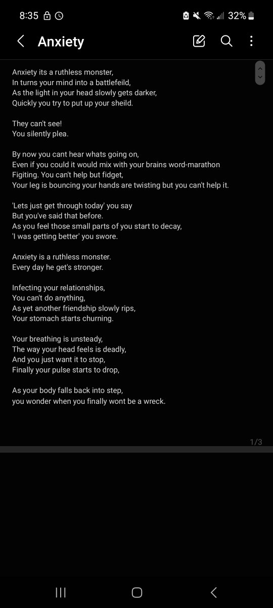 LexxTalkin2Loud's tweet photo. Update on the anxiety poem except theres 2 versions now..
(be brutally honest please) https://t.co/g8pc6YTSYG