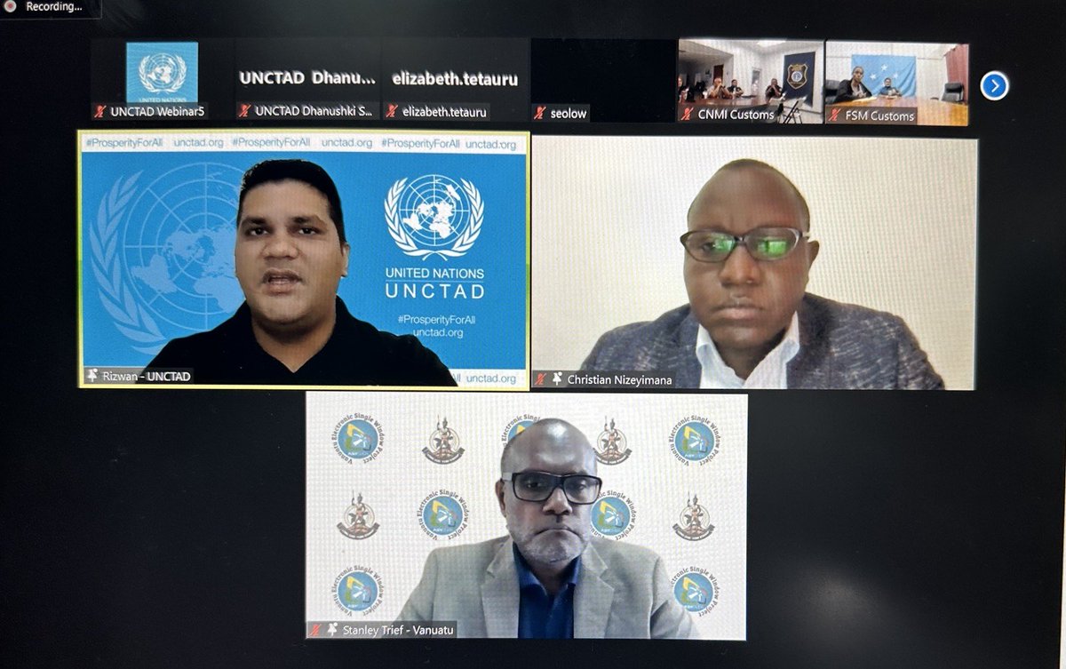 AsycudaPacific's tweet photo. Thank you to our 90+ registered #Trade and #Customs officials from across 22 countries for joining our @UNCTAD #ASYCUDA IMPACT webinar to hear how #SW have transformed businesses and governments collaboration and the shared experience of implementing such a system in the #Pacific https://t.co/lQ9cCKEw9e