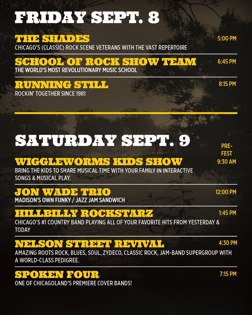 #muskyfest2023 kicks off with live bands on Fri 9/8 (5p-10p) and come back Sat 9/9 (10a-10p) to vote for this year’s Musky Queen! #whowillwearthemuskycrown

Missed last year (or don’t remember)?!

bit.ly/MuskyFest2022R…