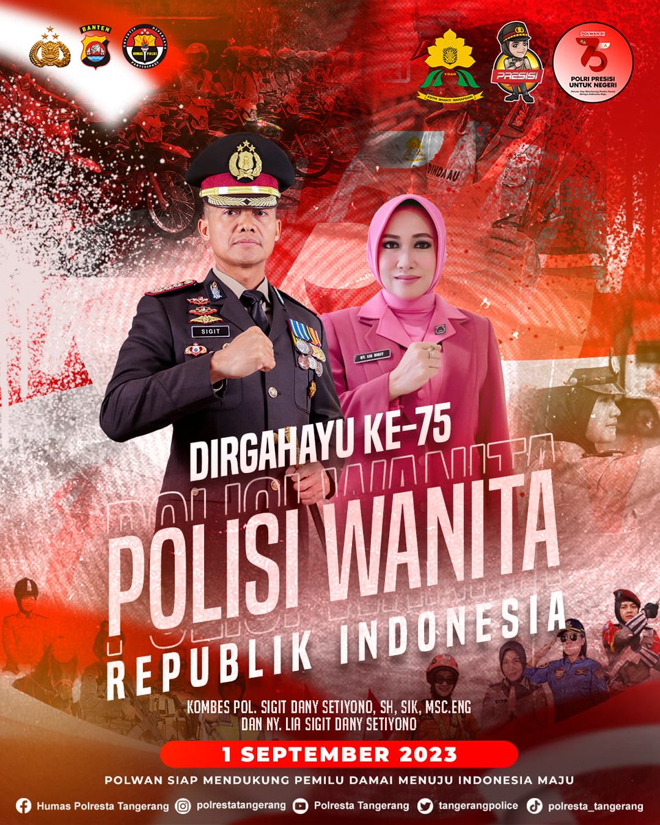 cunte20's tweet photo. DIRGAHAYU KE 75 POLISI WANITA REPUBLIK INDONESIA https://t.co/pRmE5dJKLv