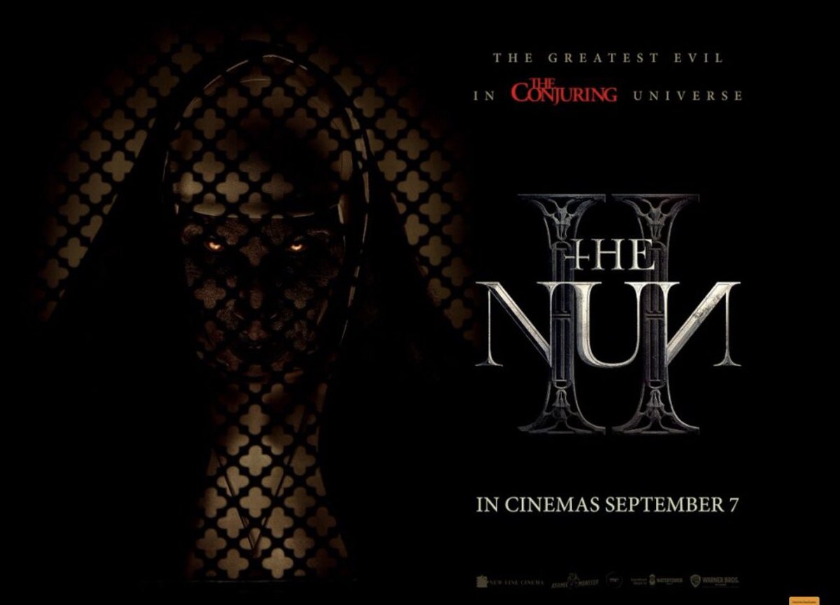 LuckyCordle's tweet image. The #Nun2 poster states a Conjuring "UNIVERSE!" Many more movies to come it sounds like. $AMC Sept 7th.