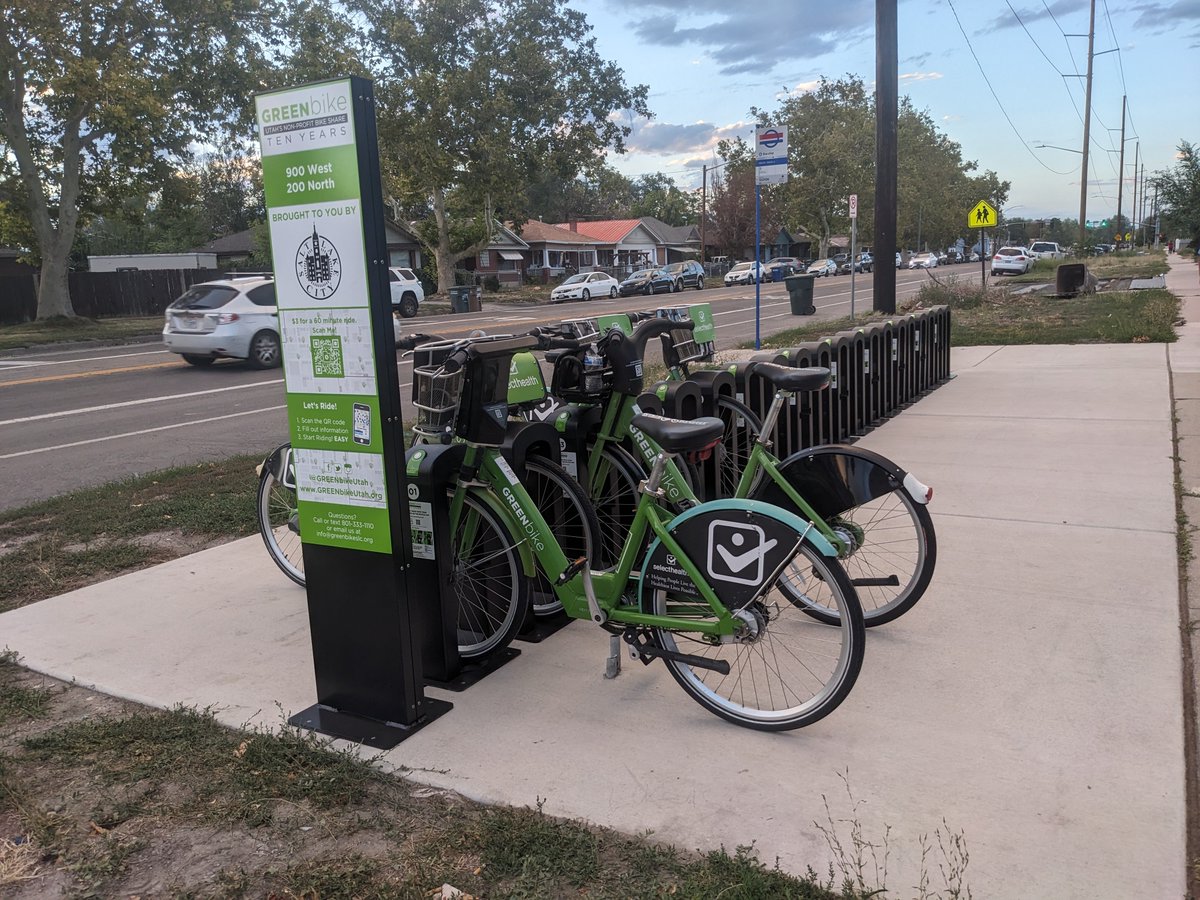 Oo baby it's here (almost , not fully active yet) . Thank you <a href="/GREENbikeUtah/">GREENbike</a> !!! This is going to be a game changer for the area. #slc