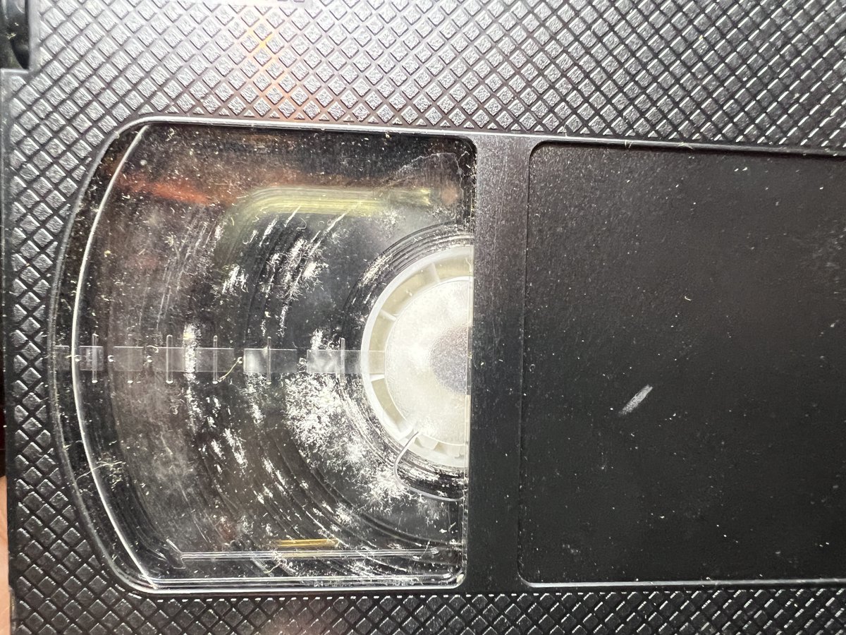 MassPro_Boston's tweet photo. Some nasty moldy VHS tapes we just cleaned and recovered for a client.  NEVER store your videotapes in the damp garage or basement!   Seal them in a plastic tote,  store in cool, dry conditions, and get them digitized ASAP! https://t.co/RzbsdpdKky