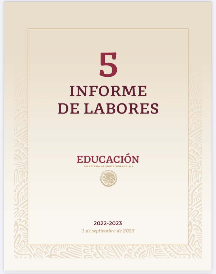 🚩Hablemos de la EDUCACIÓN EN MÉXICO… con datos oficiales recién salidos del horno de la <a href="/SEP_mx/">SEP México</a> para el 5º Informe de Gobierno de <a href="/lopezobrador_/">Andrés Manuel</a> .

En 🇲🇽 hay según el último censo del <a href="/INEGI_INFORMA/">INEGI INFORMA</a> 31,755,534.048 niños de 0-14 años de edad (25.2% de la población total)

🧵 👇🏻