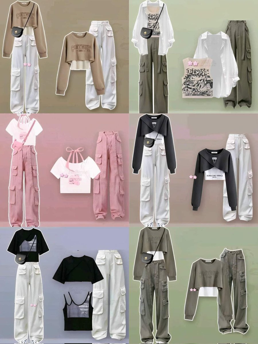 narakimm_'s tweet photo. Mix and Match with Cargo Pants💫

A thread https://t.co/517uPzPorb