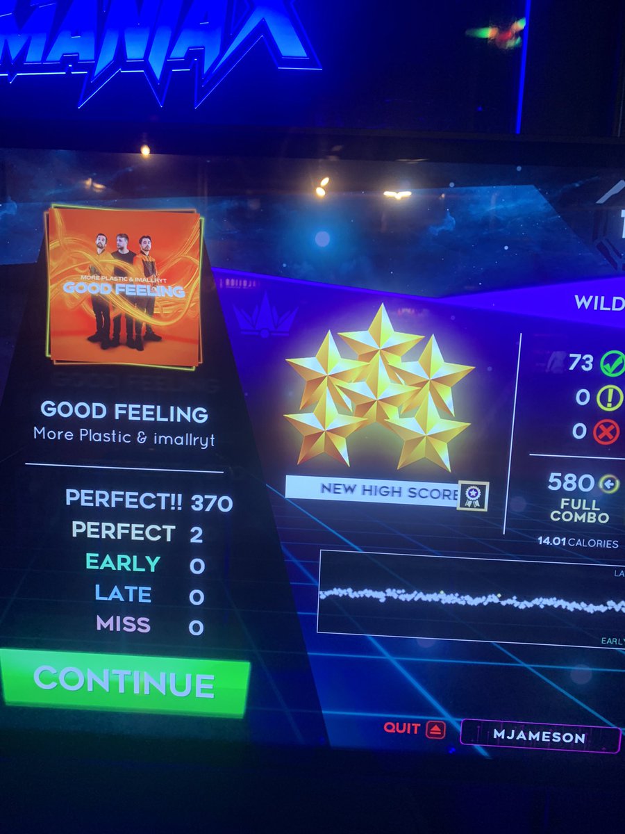 Mlayjameson's tweet photo. Since Good Feeling was my kryptonite at #bite6, I figured I’d snipe a clean run 😉🔥 

AP ⭐️⭐️⭐️⭐️⭐️⭐️ 
POP 💨  

#smx #stepmaniax https://t.co/YBHDrIUbWg