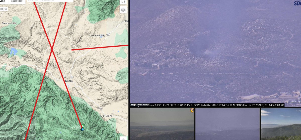 engineco16's tweet photo. Looks to be about a 1/4 acre with tankers dropping. Feds are already canceling incoming units.
#PowerlineFire Sage Rd x/Wilson valley Rd. #Aguanga Sure wish we could zoom in tighter on the map. @ALERTCalifornia @CALFIRERRU https://t.co/A46NYvaLgO