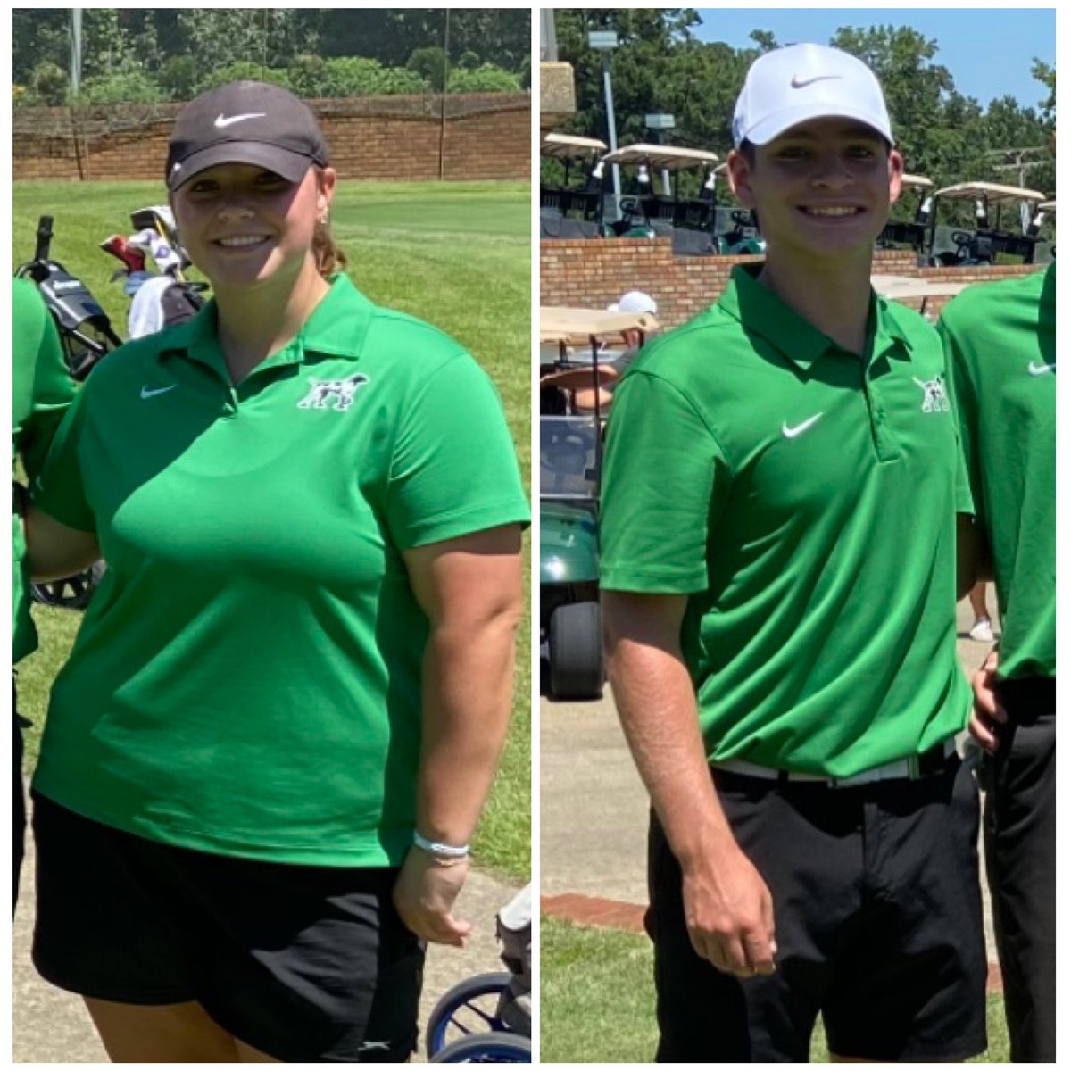 Congrats to Allison Snow and JD Frederiksen for earning Medalist Honors At yesterday match vs SHS and Clarksville at Ben Geren Golf Course! Go  Dawgs ⛳️