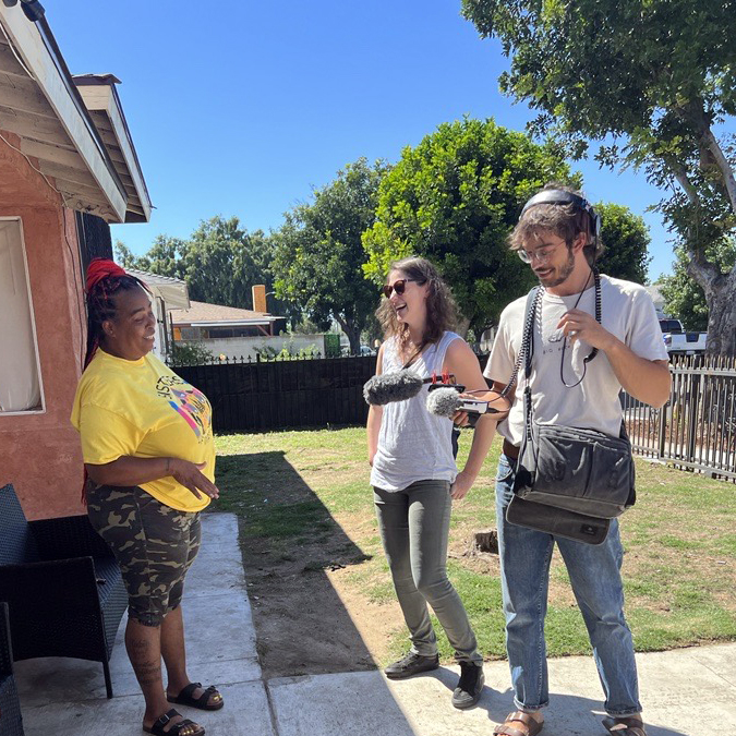 GRID Alternatives GLA (@grid_gla) on Twitter photo Climate reporter <a href="/Erstone7/">Erin Stone (she/her)</a>, #HowtoLA host <a href="/bdelossantos1/">Brian De Los Santos</a> and producer <a href="/evanjcby/">Evan Jacoby</a> of <a href="/LAist/">LAist</a> interviewing homeowner Robin Daniels in #Watts this week. Robin is a cofounder of nonprofit <a href="/sistersofwatts/">sisters of watts</a> and received a free #coolroof and #solarpanels on her home through #GRIDGLA. Climate reporter <a href="/Erstone7/">Erin Stone (she/her)</a>, #HowtoLA host <a href="/bdelossantos1/">Brian De Los Santos</a> and producer <a href="/evanjcby/">Evan Jacoby</a> of <a href="/LAist/">LAist</a> interviewing homeowner Robin Daniels in #Watts this week. Robin is a cofounder of nonprofit <a href="/sistersofwatts/">sisters of watts</a> and received a free #coolroof and #solarpanels on her home through #GRIDGLA.