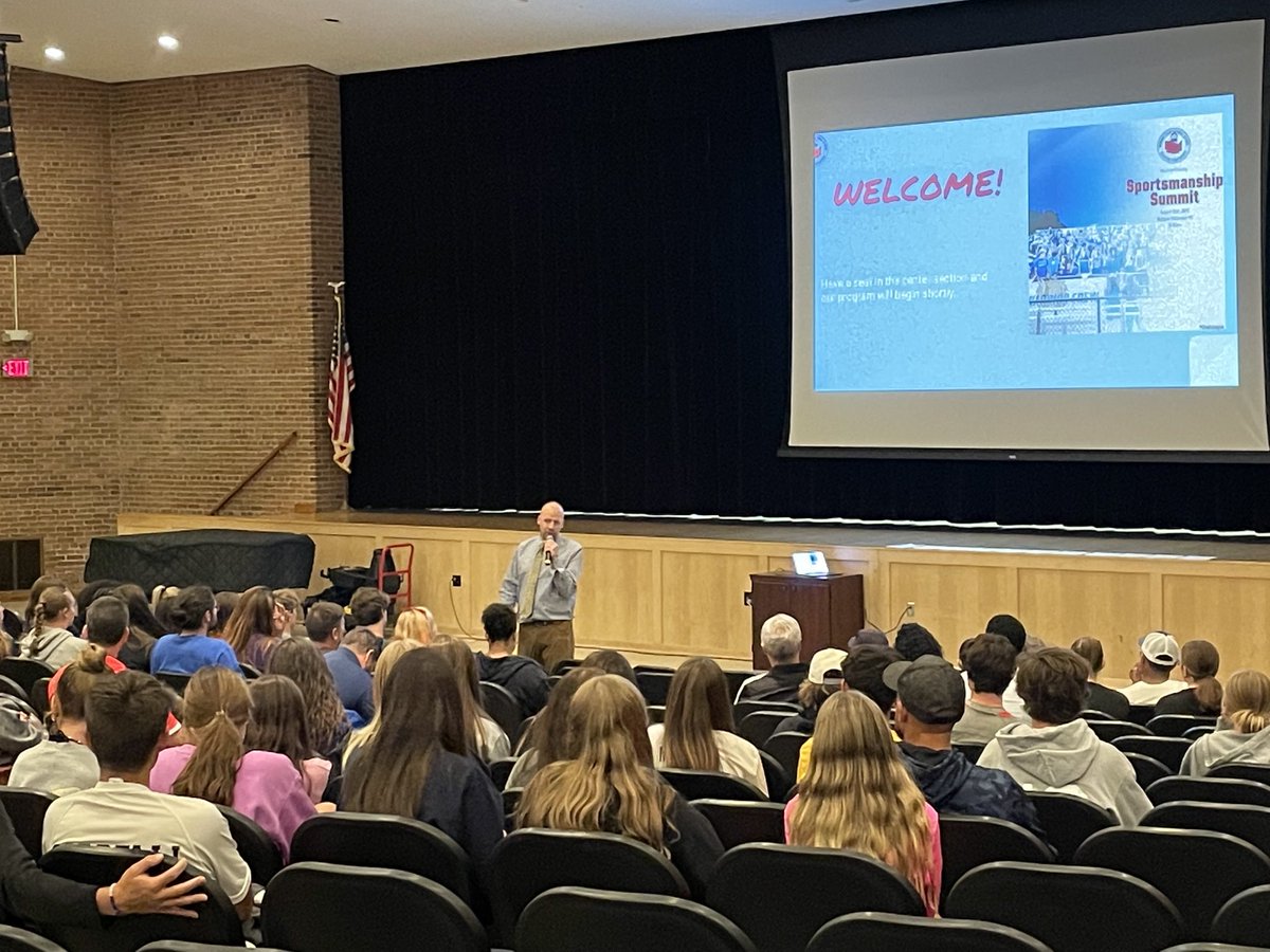 ThomasAthletics's tweet photo. Our Friend from across the Ridge Mr Strege, kicking off and hosting the Monroe County Sportsmanship Summit https://t.co/h56QCE2RGE