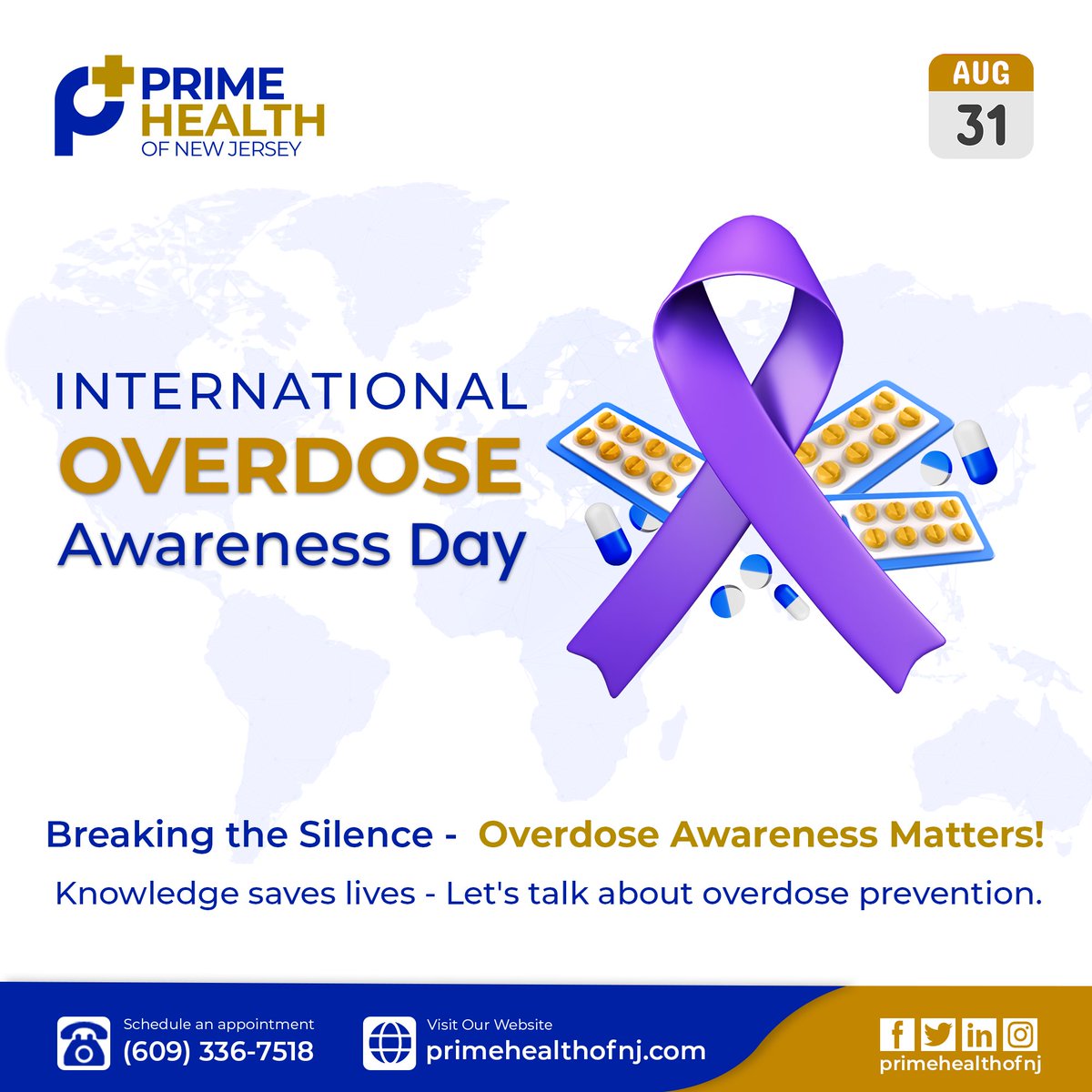 PrimeHealthofNJ's tweet photo. @NJDeptofHealth #InternationalOverdoseAwarenessDay https://t.co/qdgruXTSpe