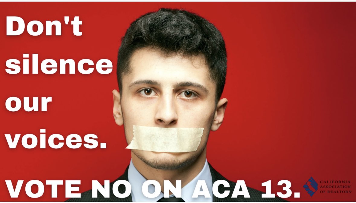 AdamARuiz's tweet photo. Thankfully, @AsmKateSanchez is against this. Is your Assemblymember? ACA13 is bad for California! @CARgovaffairs https://t.co/52wKtZ6Sdd