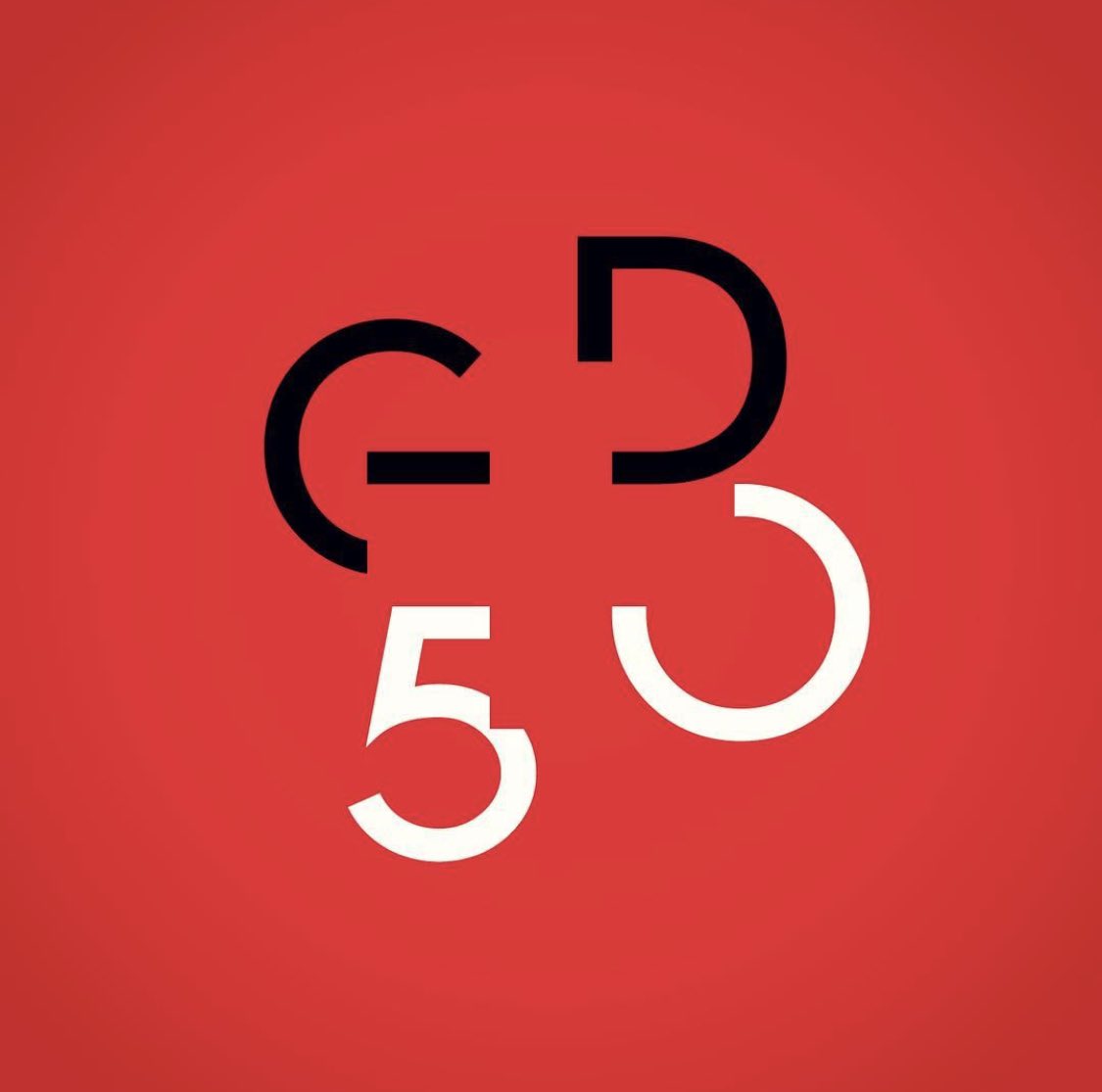 @HelloBravemark One of my favorite negative space logos to come out of our studio @SEDSODESIGN was this GD50 logo we did with the Swiss cross knockout for the 50th Anniversary celebration of the graphic design program @UArts
