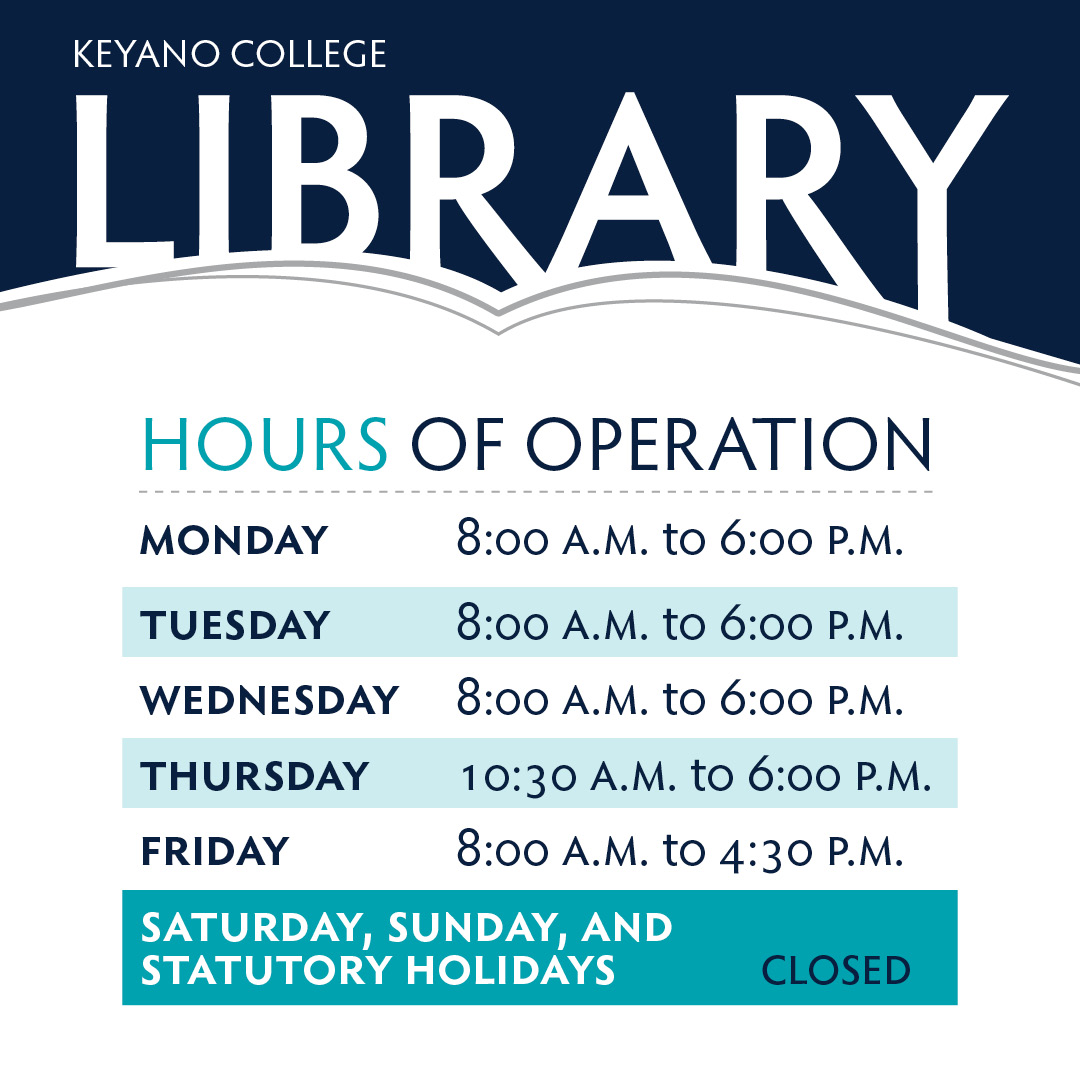 📚 Hey Keyano students! 📚

Looking for a quiet spot to study, explore fascinating books, or dive into some research? Look no further than the Keyano College Library! Find out more at keyano.ca/Library 

#KeyanoLibrary #StudySmart #ExploreMore #StudentResources #CollegeLife