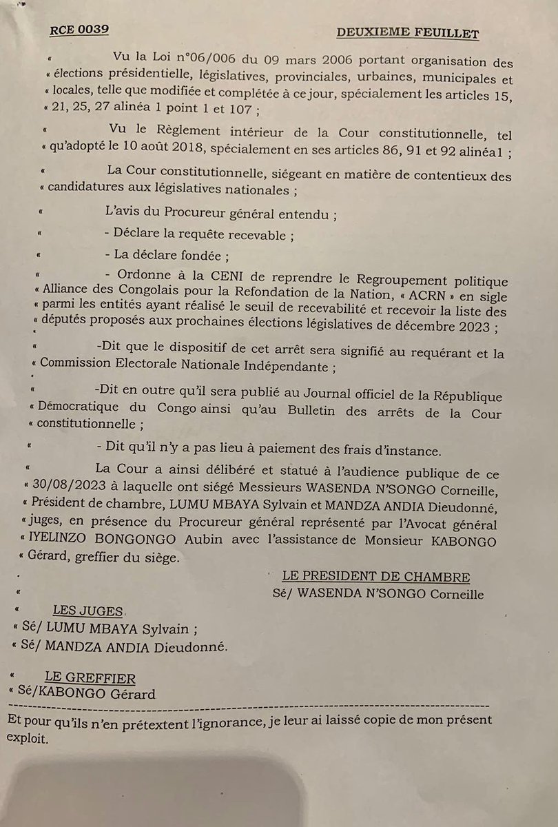 afrikarabia's tweet photo. 🔴#RDC #Elections #législatives La Cour constitutionnelle ordonne à la #CENI de reprendre le groupement #ACRN - qui soutien la candidature de @DenisMukwege - parmi les entités ayant réalisé le seuil de recevabilité. https://t.co/I2uL9f82uX