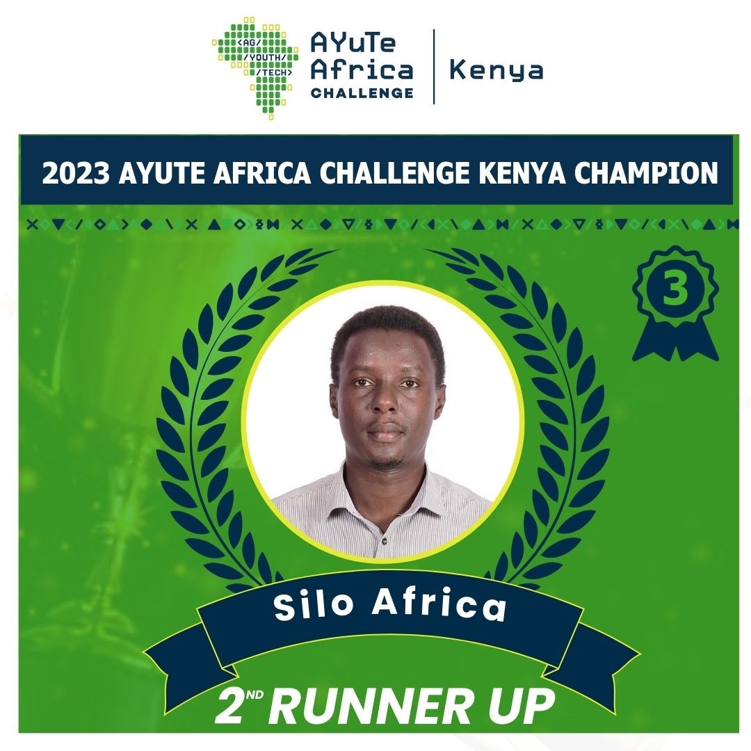 Introducing the 2023 AYuTe Africa Challenge Kenya Ideation Stage category winners. 
1️⃣ Winner- Vunapay
2️⃣ 1st Runner- Up- Agronomy Plus
3️⃣ 2nd Runner- Up- Silo Africa 
@AyuteAfrica @E4ICenterKenya  #AYuTeChallengeKE