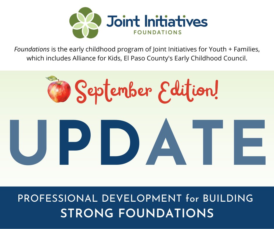 📣 Big News! Don't miss our September PD Update 🌟 Unveiling EQIT Session B kickoff! Explore top-notch training like ChildcareRead and dive into free early childhood education courses via Pikes Peak State College. Check it out! conta.cc/3swPEP6 
 #EarlyEdExcellence #PPSC