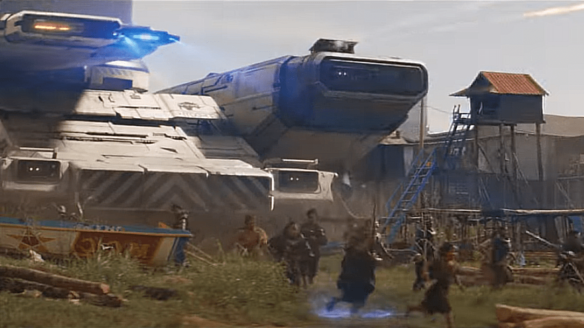 TheSpaceshipper's tweet photo. The Creator (Sept. 29)

Gareth Edwards: "The way we tried to quickly describe the design aesthetic of the movie is that it's a little bit retro-futuristic. So it was like, imagine the Apple Mac hadn't won the tech war and the Sony Walkman had. So everything has this sort of..." https://t.co/P9uP0QwqRh