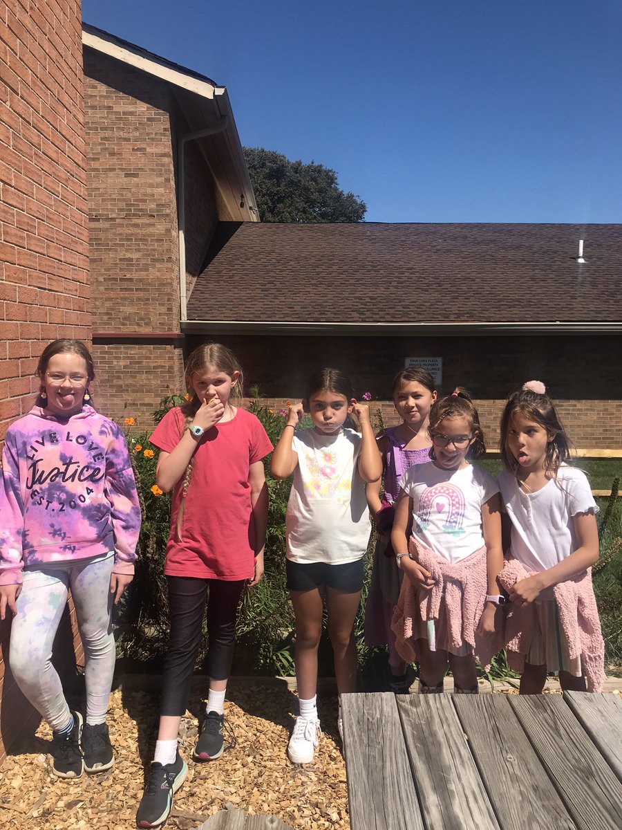 Lunch in the garden today with these awesome kids!