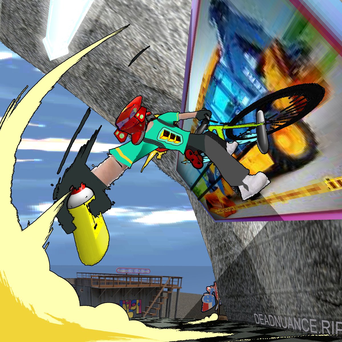 ZARDOGOTH's tweet photo. COLLAGE OF RED FROM BOMB RUSH CYBERFUNK
@ReptileGames https://t.co/7xTR9xbNJQ