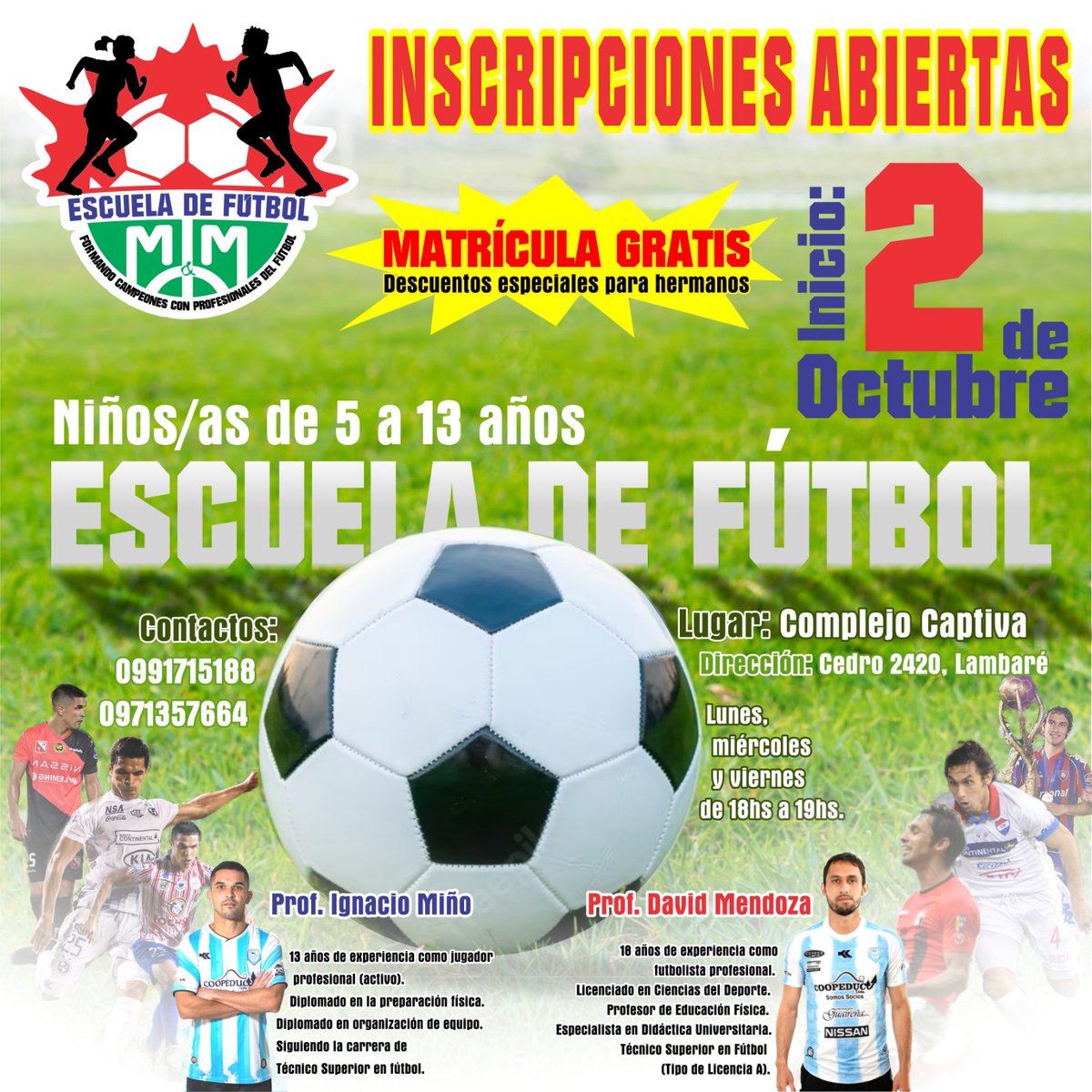 DaniMinho's tweet photo. Inscripciones abiertas ⚽ https://t.co/QRc6CR3fmy