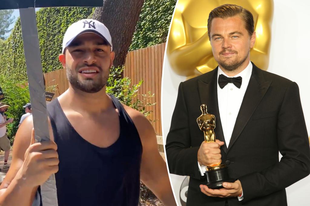 PageSix's tweet photo. Out-of-work Sam Asghari claims he has the same amount of jobs as Oscar winner Leonardo DiCaprio https://t.co/0bER3yTqg8 https://t.co/4OLEOs6mKe