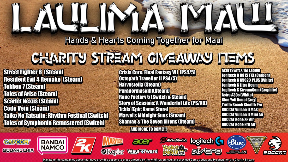 Aloha Everyone!

In our continual efforts to raise awareness for and bring as much support to the people of Maui that have been severely impacted by the wild fires that recently occurred, I am excited to announce that 'Laulima Maui: Hands and Hearts Coming together for Maui' will…