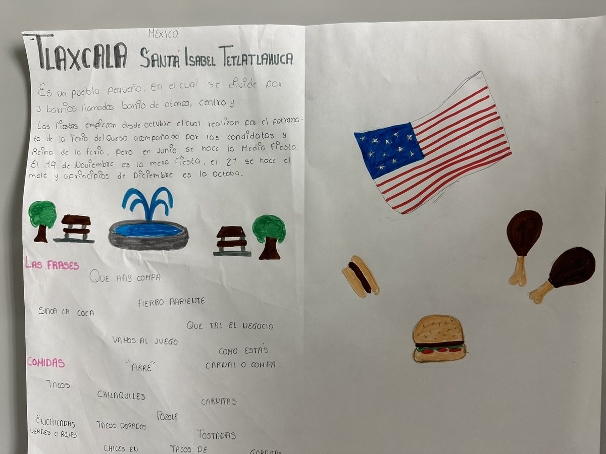 RayAndrus's tweet photo. Some in-progress posters highlighting Newcomers merging cultures/identities after reading “Growing Together.” 🗺️ https://t.co/YYY1q7hMg6