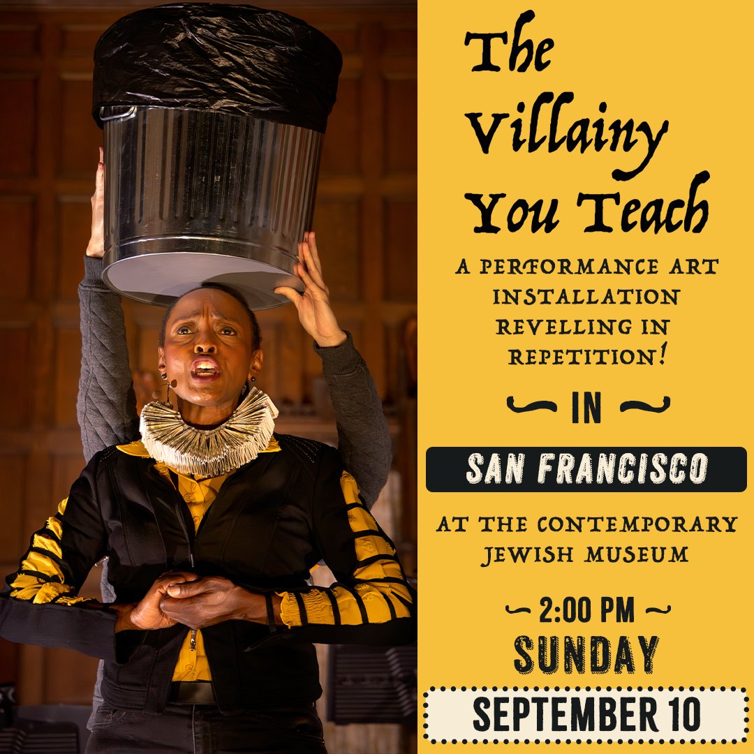 𝙏𝙝𝙚 𝙑𝙞𝙡𝙡𝙖𝙞𝙣𝙮 𝙔𝙤𝙪 𝙏𝙚𝙖𝙘𝙝 - a Merchant of Venice themed performance art companion piece to our latest work at The Contemporary Jewish Museum (<a href="/Jewseum/">The CJM</a>) in San Francisco on Sunday, Sept. 10 at 2:00 pm
(🧵...)