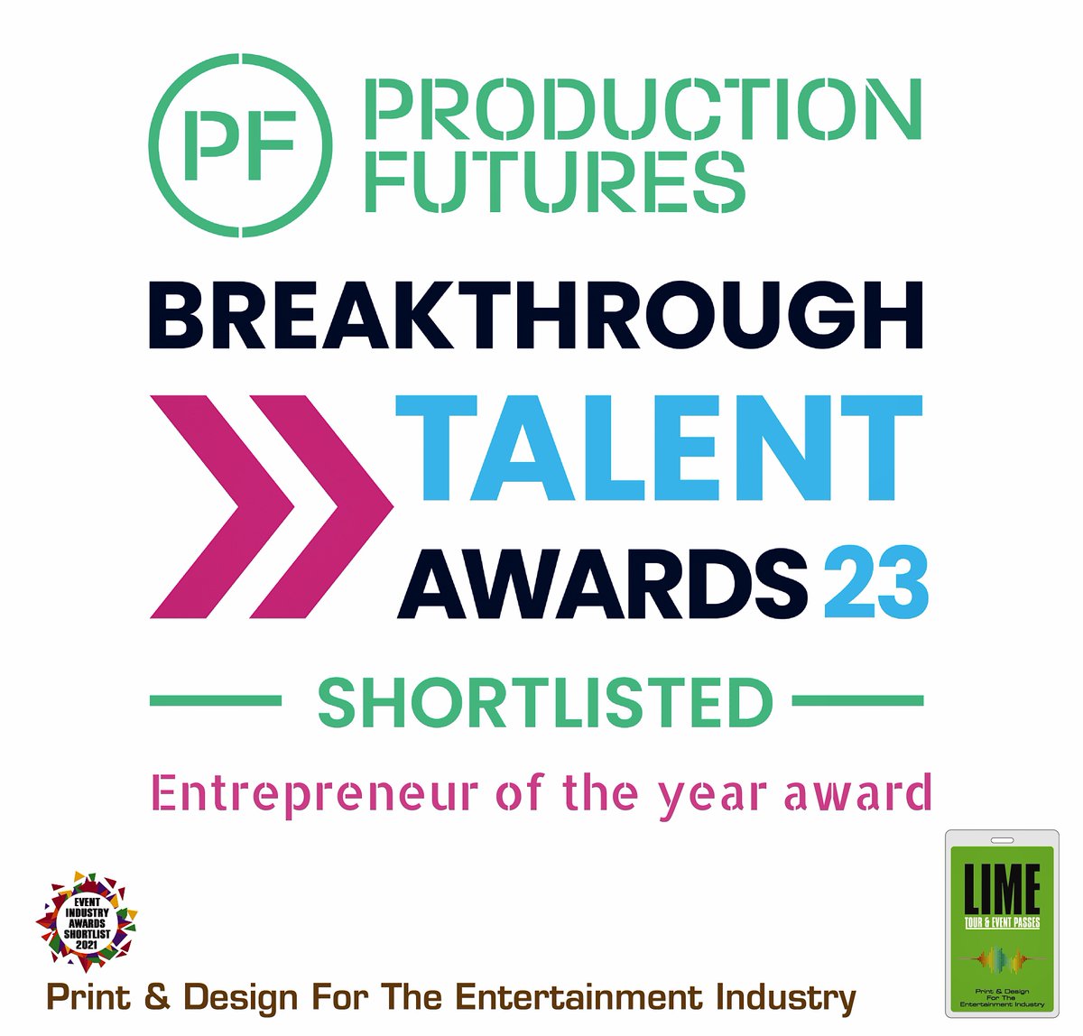 Over the moon to be shortlisted for Entrepreneur of the year award by @ProdFutures and <a href="/2bhearduk/">To Be Heard</a> #backstagepass #graphicdesign #designer #laminate #aaa #tm #riggers #tourlife #liveevents #irish #ireland